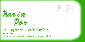 maria por business card